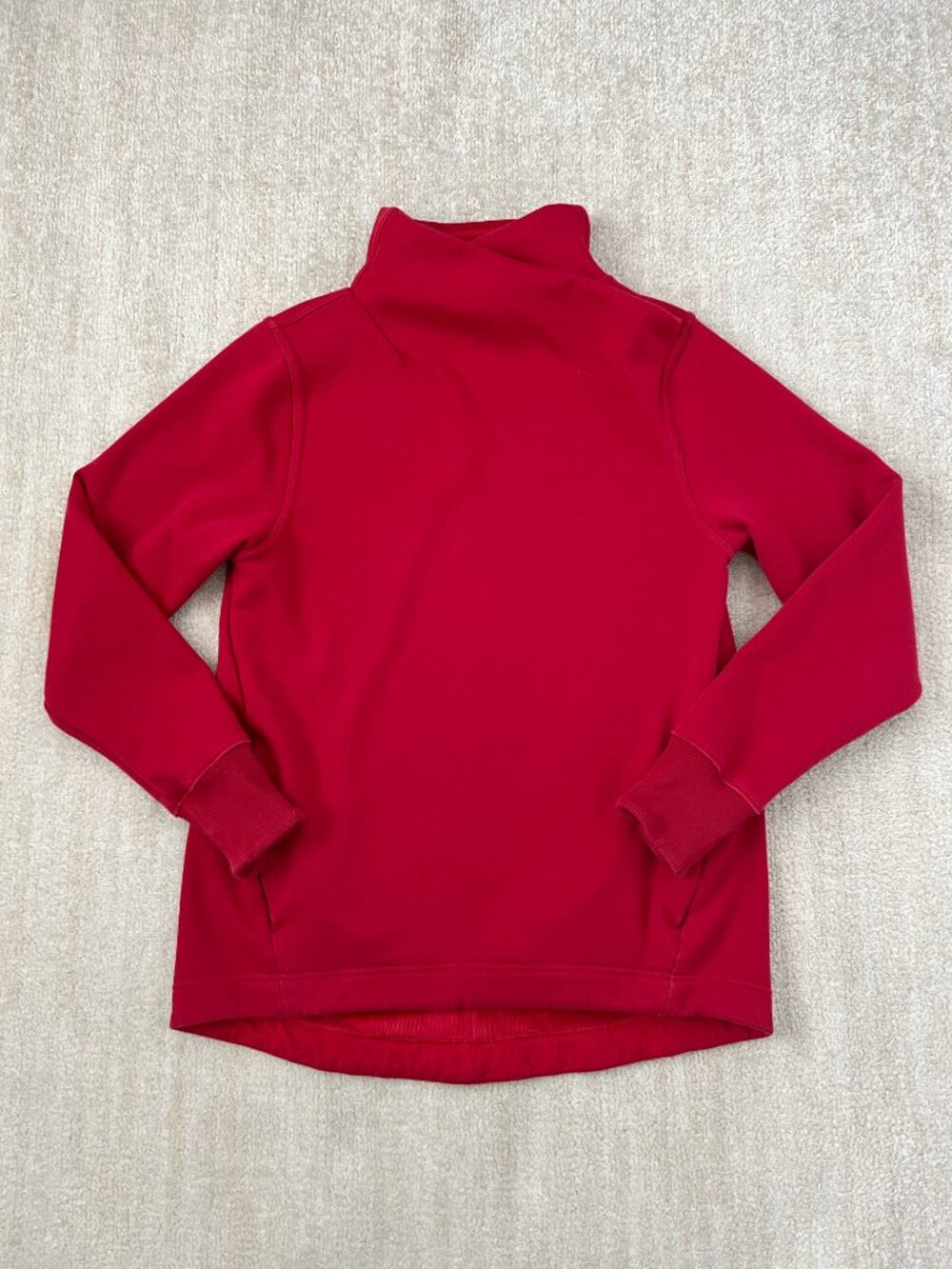 Athleta Cozy Karma Twist Neck Red Cotton Sweatshirt M